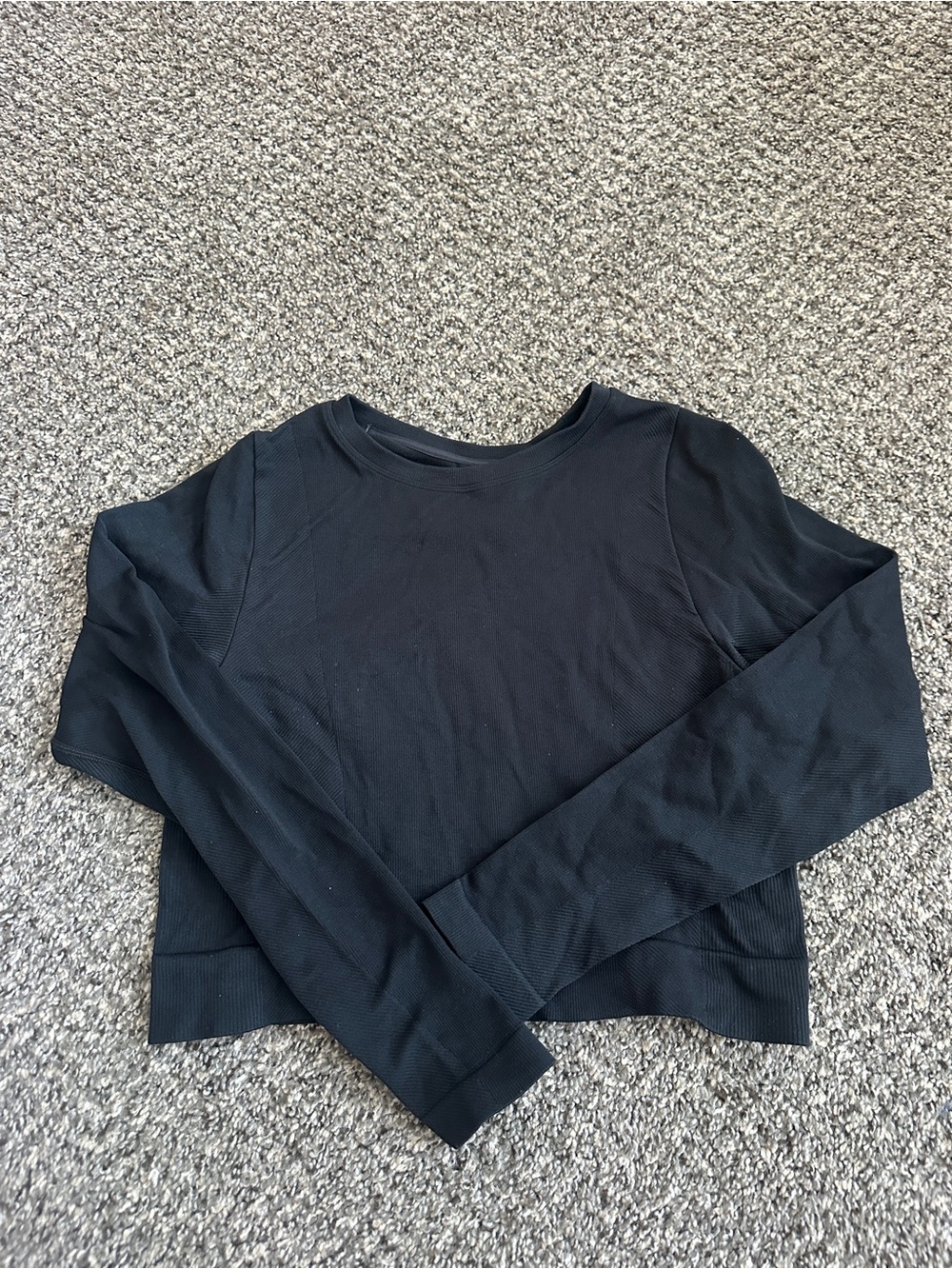 All in motion Black Cropped compression long sleeve